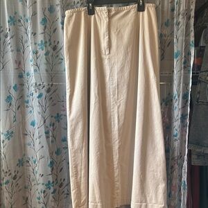 Women's Cream classic Maxi Skirt - 100% cotton